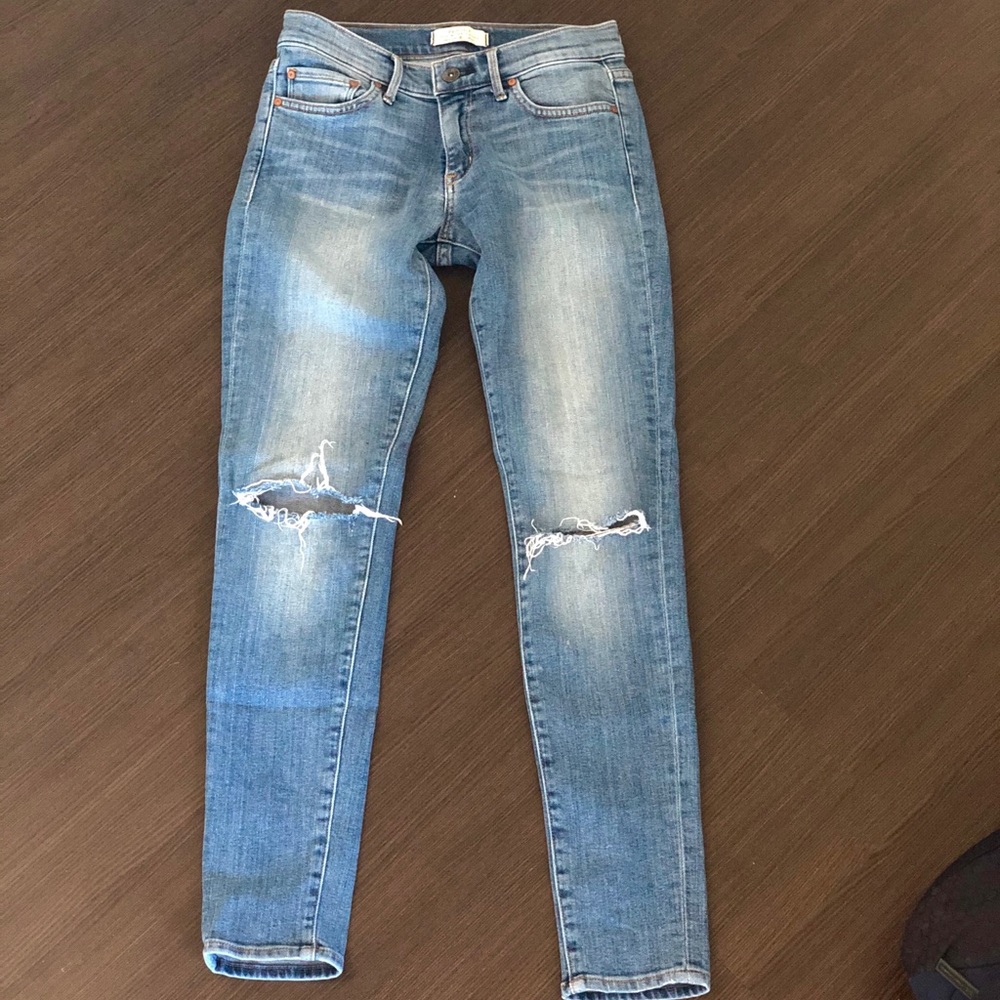 Principle mid rise light wash jeans